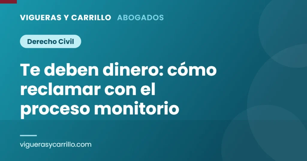 Portada: proceso monitorio para reclamar una deuda